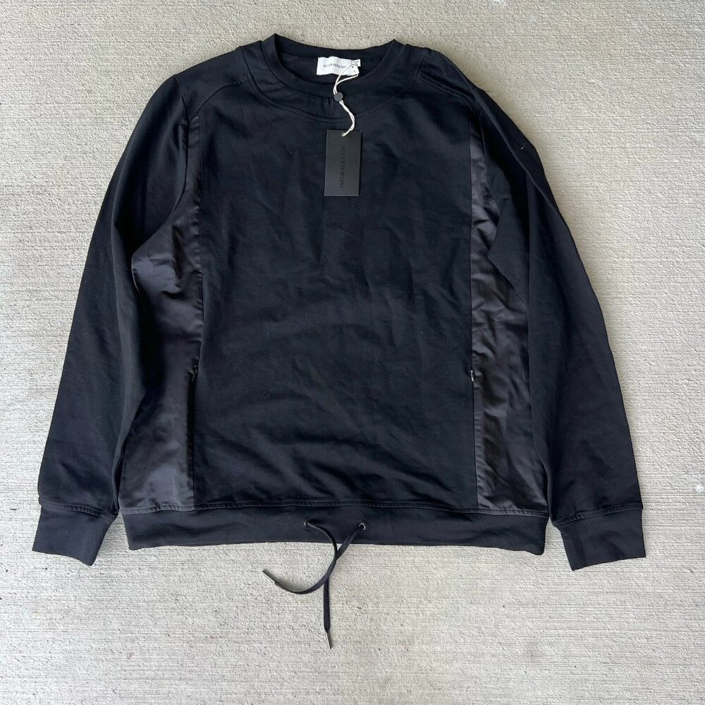 NWT Jacob Holston Crewneck Pullover Sweatshirt Men’s XL Black Minimalist